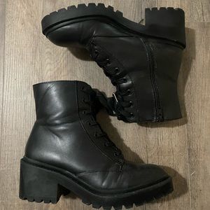 Heeled Combat Boots